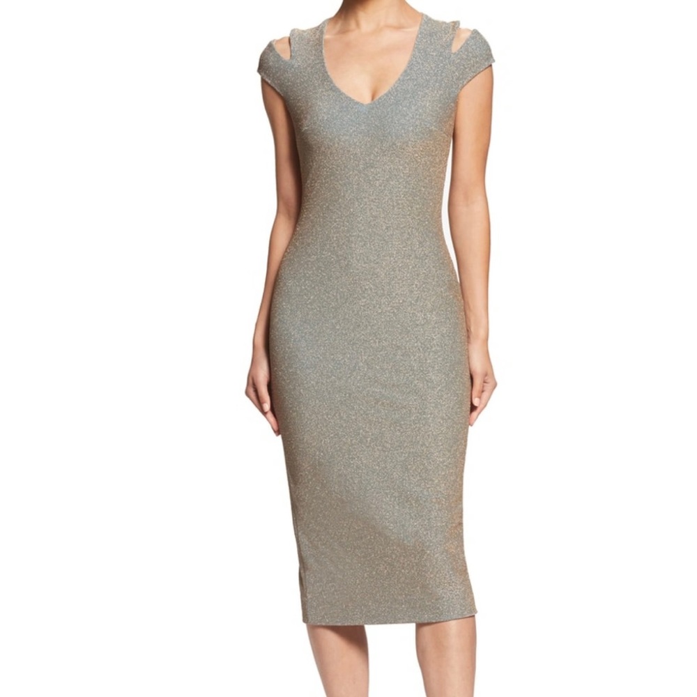 Dress The Population Bryce Stretch Knit Bodycon Shimmer Dress Size 2XL